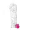 Textured Penis Sleeve with Vibration Bullet Clear