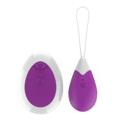 Vibrating Egg with Remote Control USB Purple