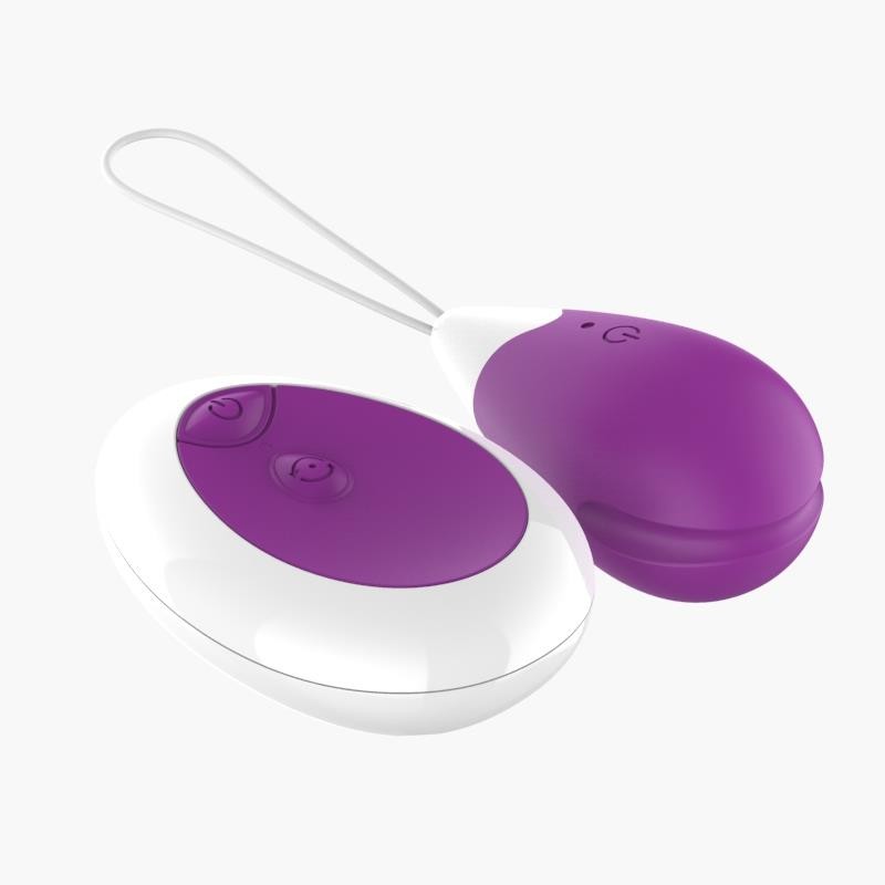Vibrating Egg with Remote Control USB Purple