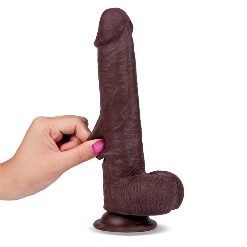 Slidy Realistic Dildo Dual Layer Retractable and Adjustable 9