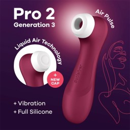 Pro 2 Gen 3 Liquid Air Technology Suction and Vibration Wine Red