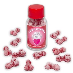 Jar of 12 Candies Penis Shape Fruit Flavor