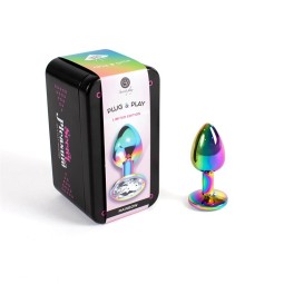 Rainbow Metal Butt Plug Size S