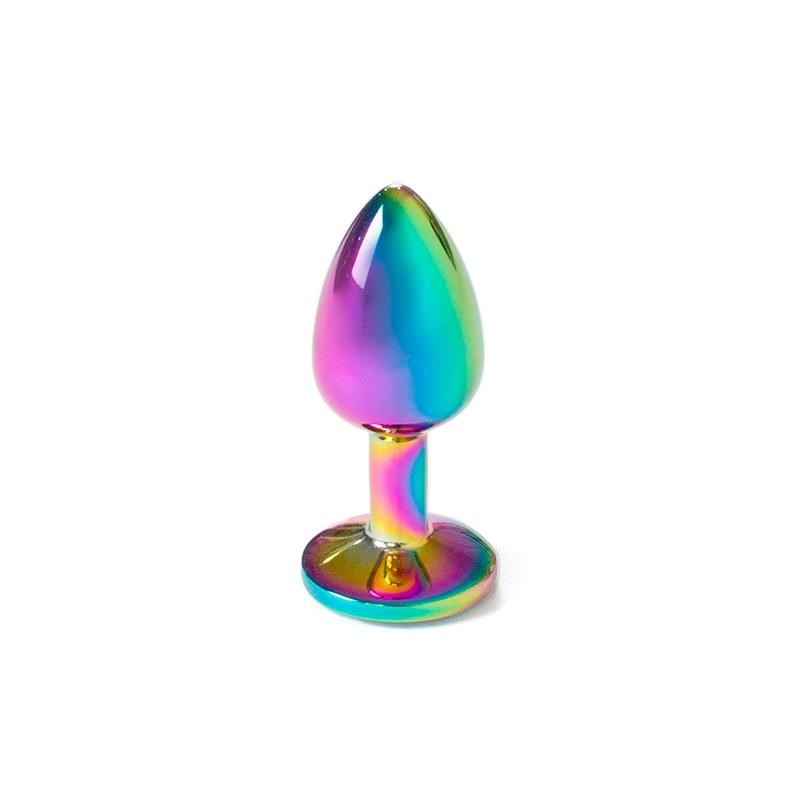 Rainbow Metal Butt Plug Size S