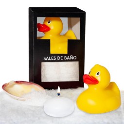 Set Bath Salts Coconut Duck Candle and Shell 150 gr