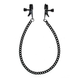 Adjustable nipple clamps with black chain