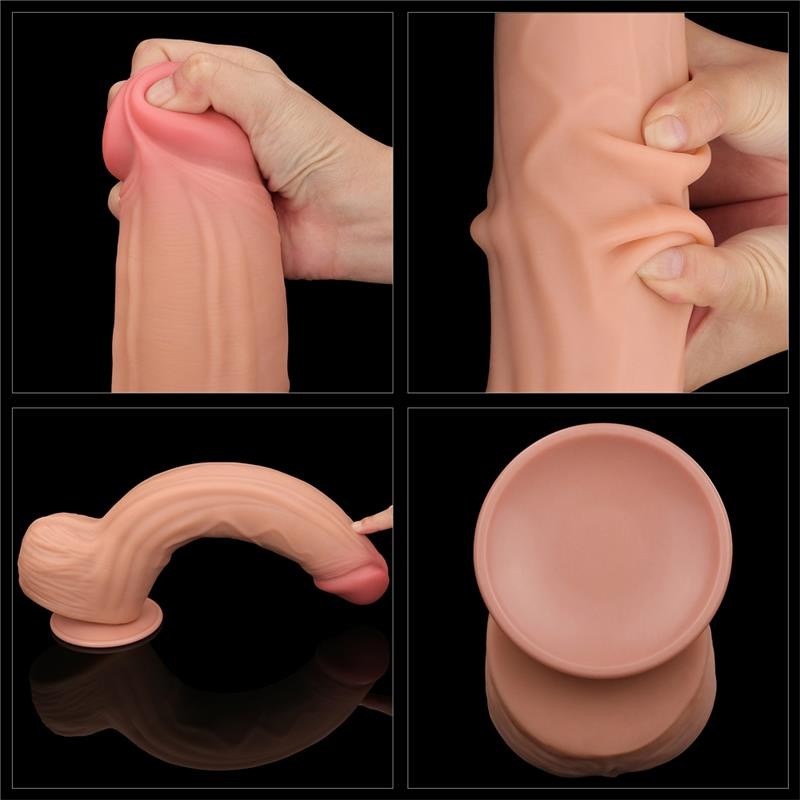 Dildo Dual Layer Sliding Skin 12