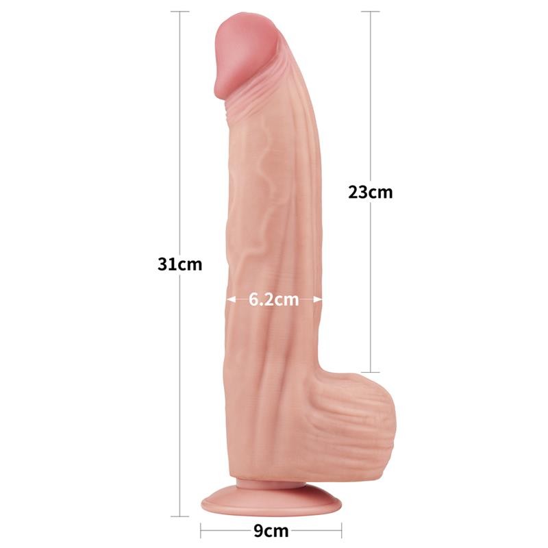 Dildo Dual Layer Sliding Skin 12