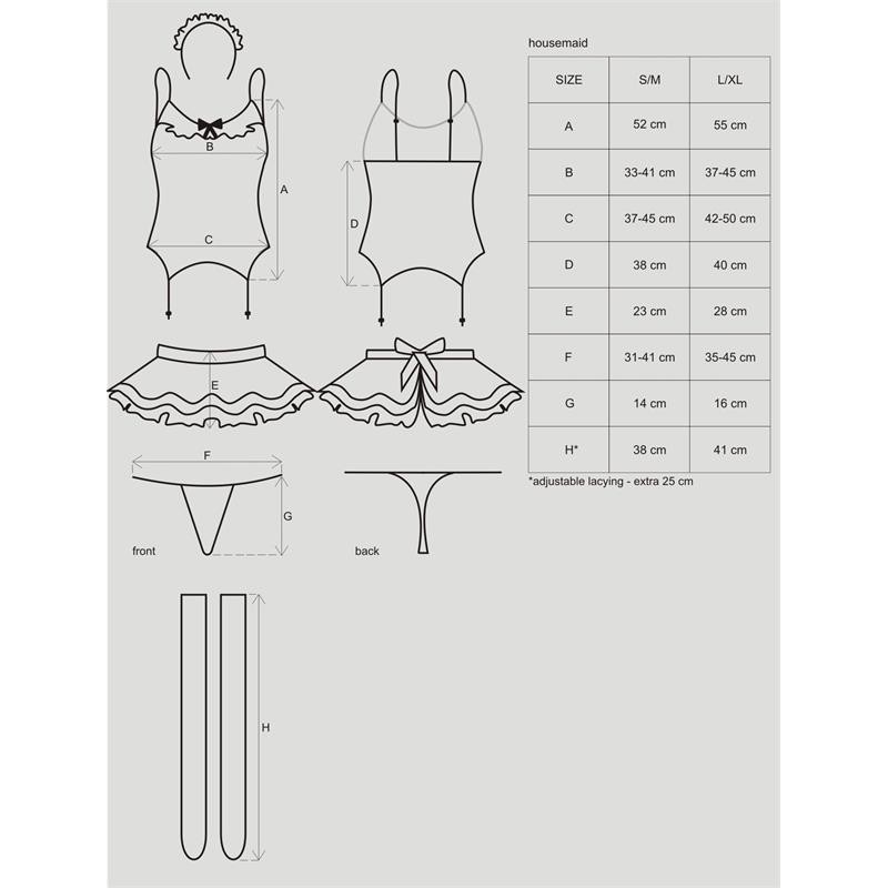 Housemaid Costume 5 Pieces
