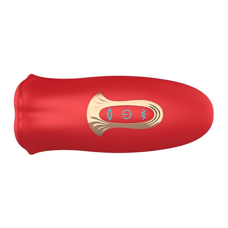 Ember Licking and Vibrating Mouth Shape Massager USB Silicone