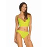 Neonia 2 Piece Bra Set with Zipper Neon Yellow