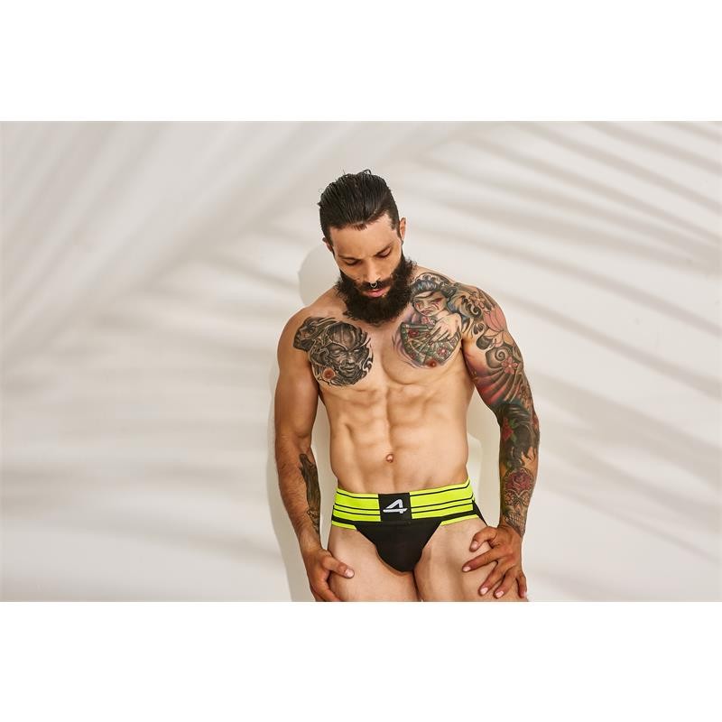 C4M15 Rugby Jockstrap Neon Lime