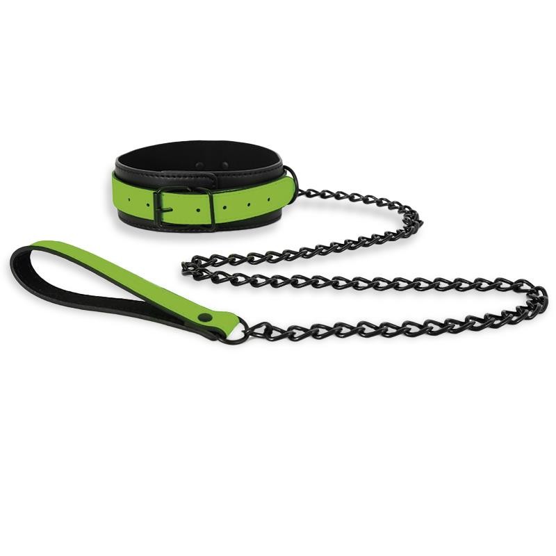 Glow in the Dark Collar with Leash