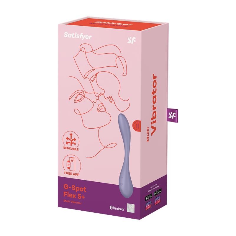 G Spot Flex 5 Multi Vibrator with Satisfyer Connect APP Lilac