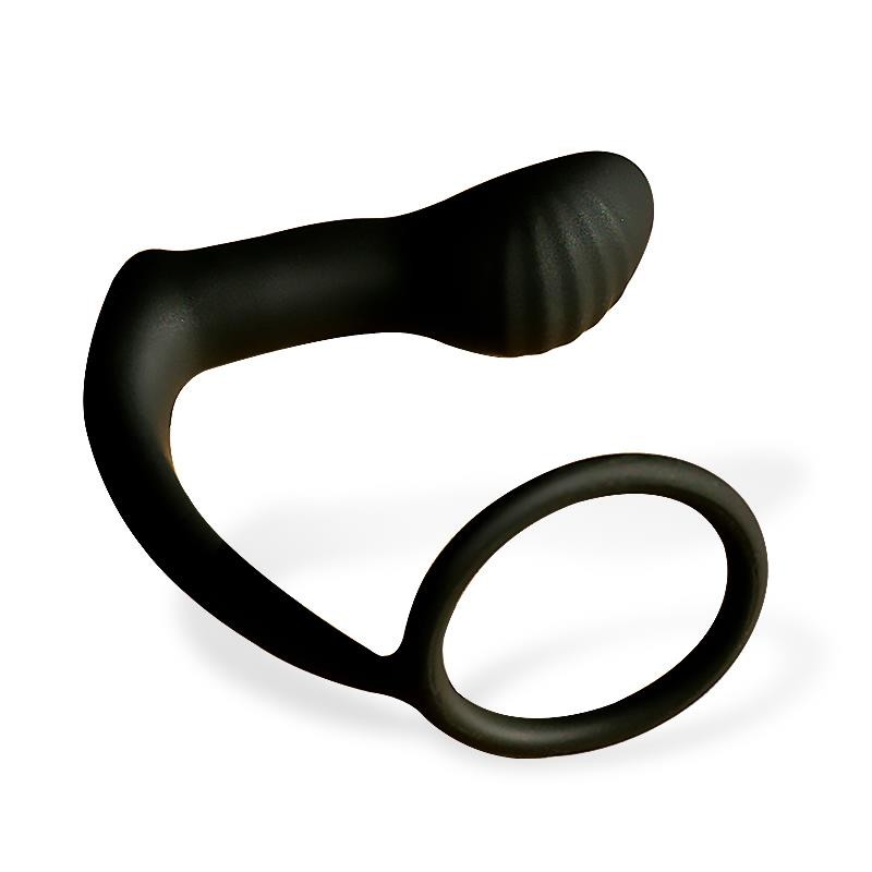 Carnelian Vibrating Anal Plug with Penis Ring