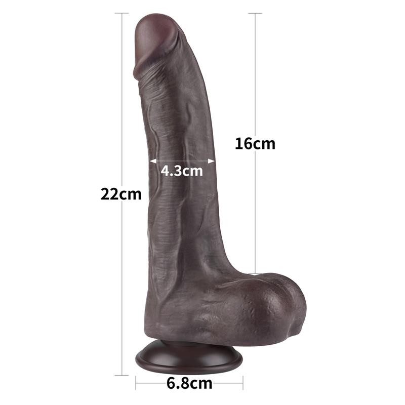 Sliding Skin Dual Layer Dildo 85