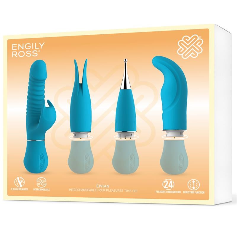 Eivian Interchangeable 4 Pieces Set Vibration and Thrusting