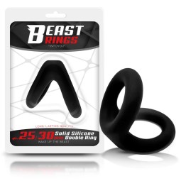 Solid Silicone Double Penis Ring 25 3 cm