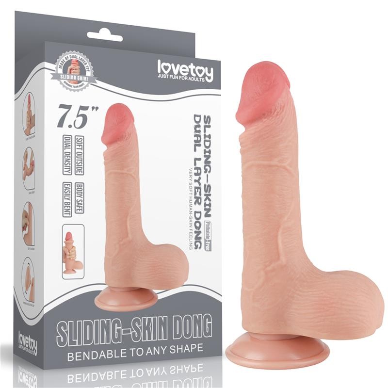 Sliding Skin Dual Layer Dildo 75