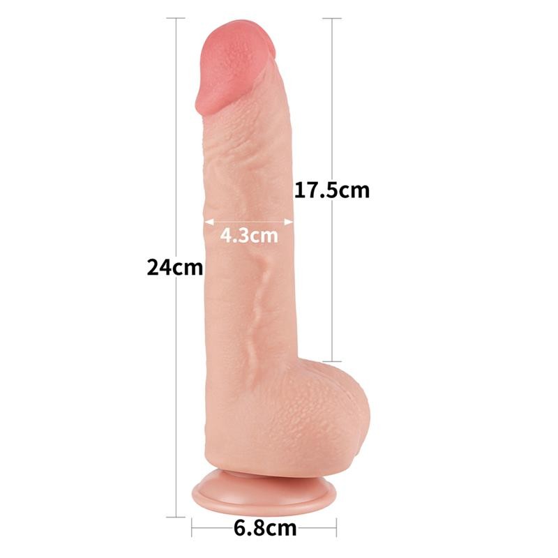 Sliding Skin Dual Layer Dildo 95