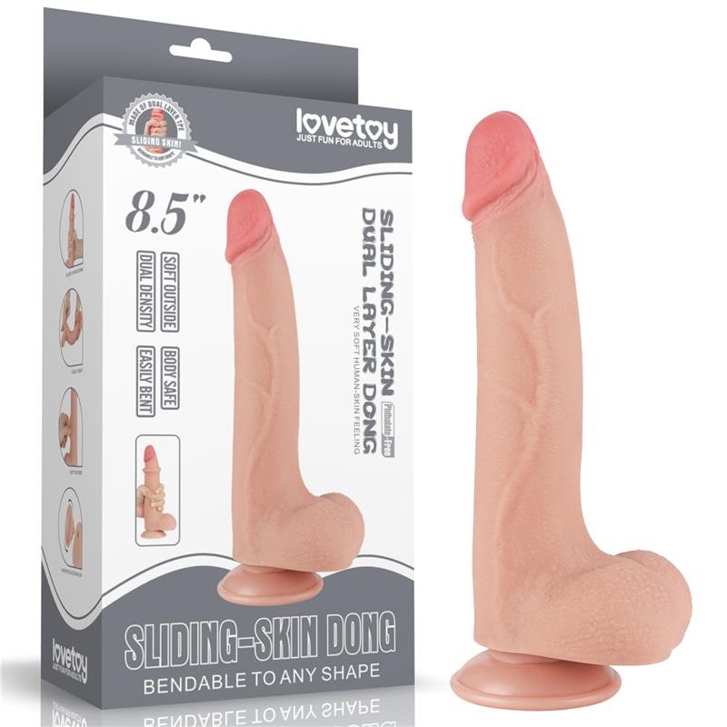 Sliding Skin Dual Layer Dildo 85