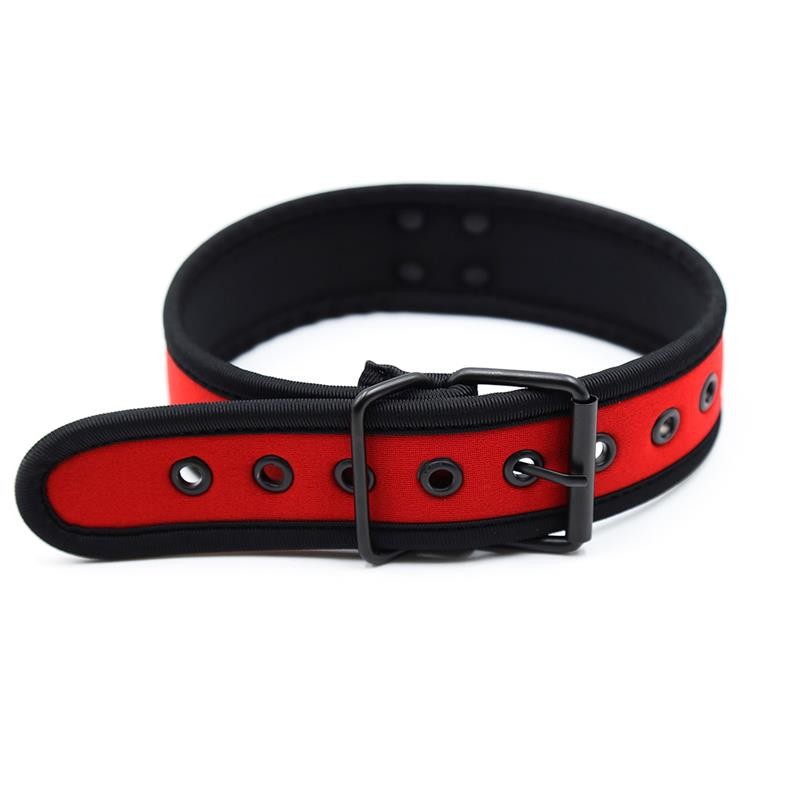 Neoprene Puppy Collar Adjustable Red