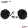 Nipple Clamps with Black Fur