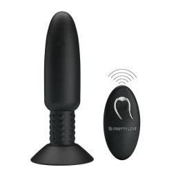 Remote Controlled Anal Plug with Vibration and Rotation USB