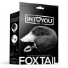 Anal Plug Black and White Foxy Tail