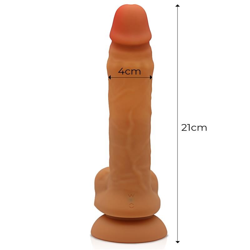 Adriano Realistic Dildo Vibrating with Internal Up and Down Beads