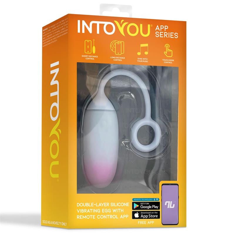 Vibrating Egg with APP Double Layer Silicone Pink Blue