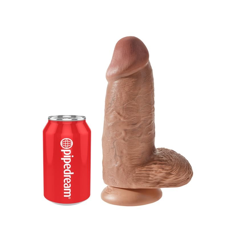 Dildo with Balls Chubby 9 Tan