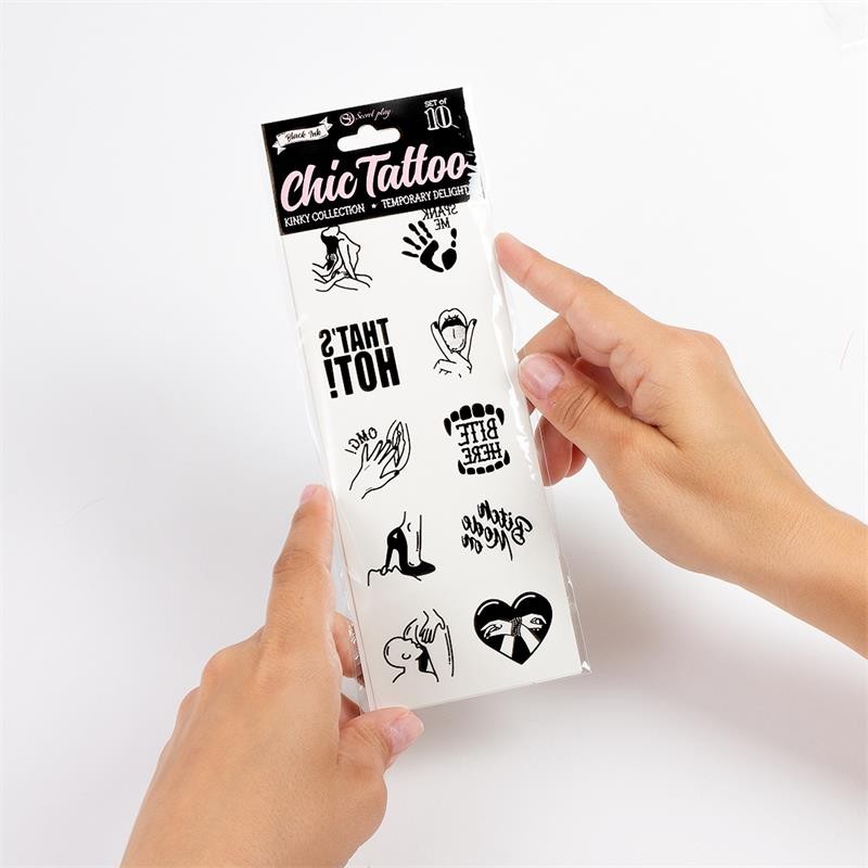 10 temporary tattoos Kinky Collection