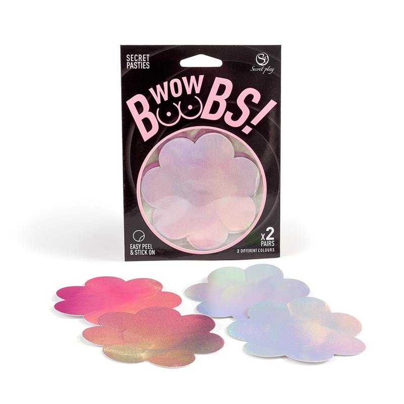 Wow Boobs Nipple Covers Flower Shapped Holographic