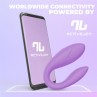 Couple Toy with App Flexible Silicone Lavender