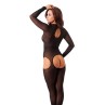 Open Catsuit with Long Sleeves One Size