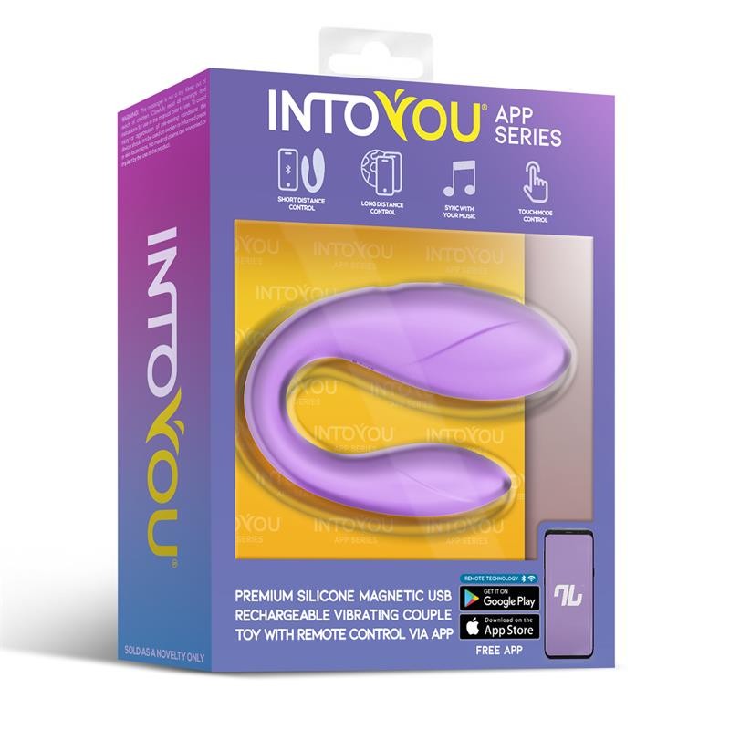 Couple Toy with App Flexible Silicone Lavender