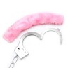 Furry Metal Handcuffs Pink