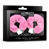 Furry Metal Handcuffs Pink