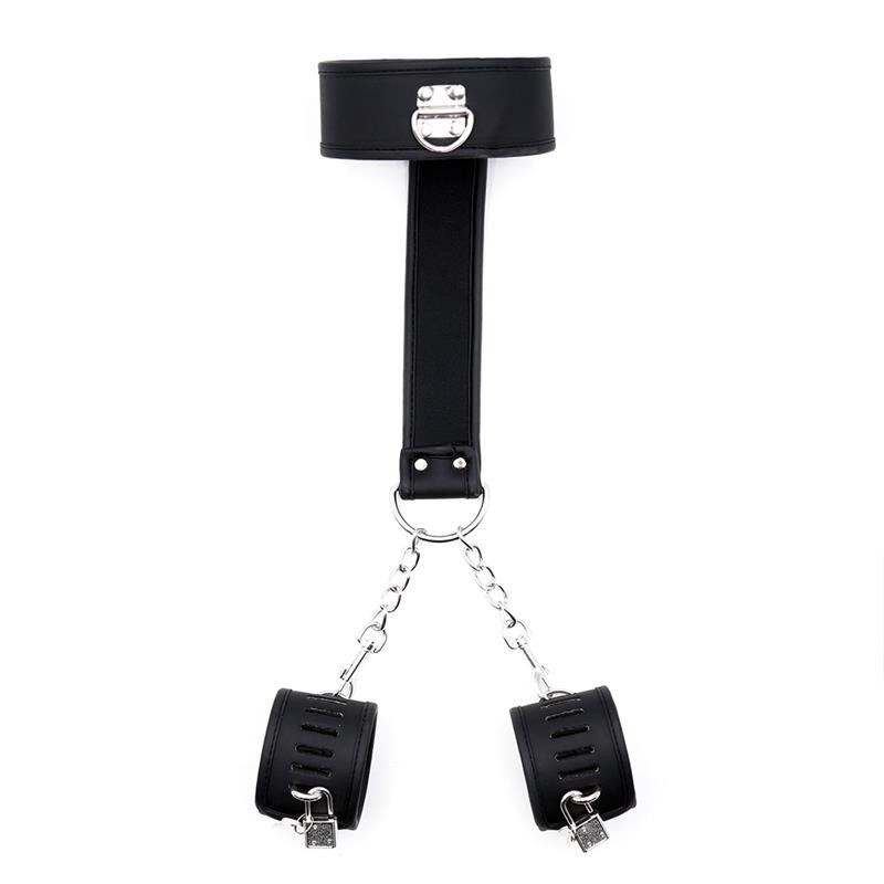 Collar with Handcuffs Set Vegan Leather