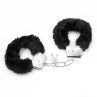 Furry Metal Handcuffs Black