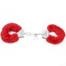 Furry Metal Handcuffs Red