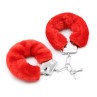 Furry Metal Handcuffs Red