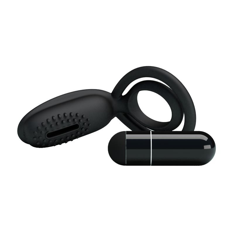 Pretty Love Vibrating Cock Ring Esther Black