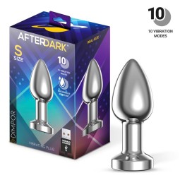 Dimpor Chrome Anal Plug with Vibration and Magnetic USB Size S