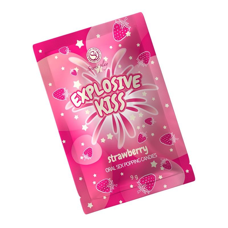 Explosive Candies Oral Sex Popping Candies 1 Sachet Strawberry Flavor