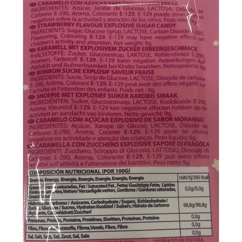 Explosive Candies Oral Sex Popping Candies 1 Sachet Strawberry Flavor