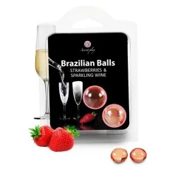 Secret Play 2 strawberry and champagne brazilian balls set