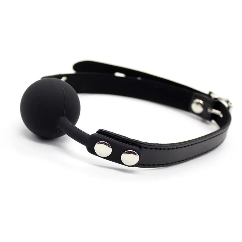 Silicone Ball Gag 4 cm Adjustable Black