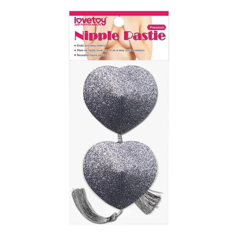 Nipple Covers Reusable Silver Glitter